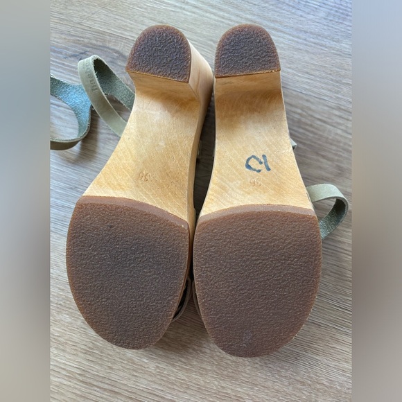 Swedish Hasbeens Olive Green Ankle Strap Sandal size 6/36 - Picture 5 of 12